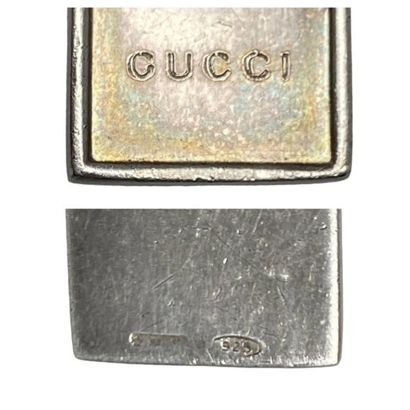 Gucci 925 Silver Bar Plate Necklace - Picture 6 of 7